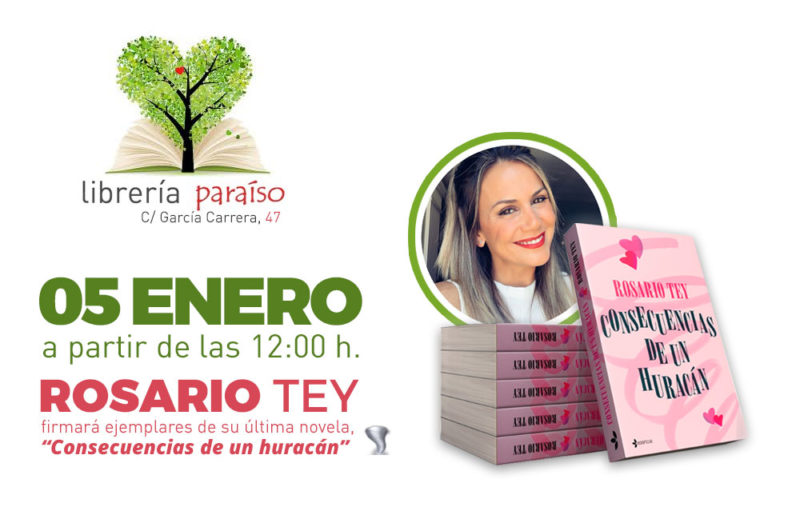 Firma de ejemplares de "Consecuencias de un Huracán" en Librería Paraíso.