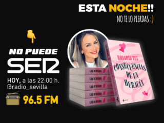 Rosario Tey en "No puede SER", Cadena SER - Radio Sevilla, presentando "Consecuencias de un Huracán"